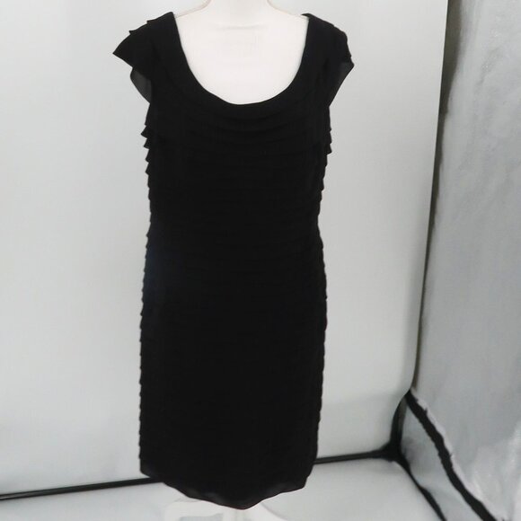 Adrianna Papell Black Cocktail Dress Size 14 - Picture 1 of 6